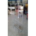 Chrome Metal 4 Shelf Tube Leg Racking